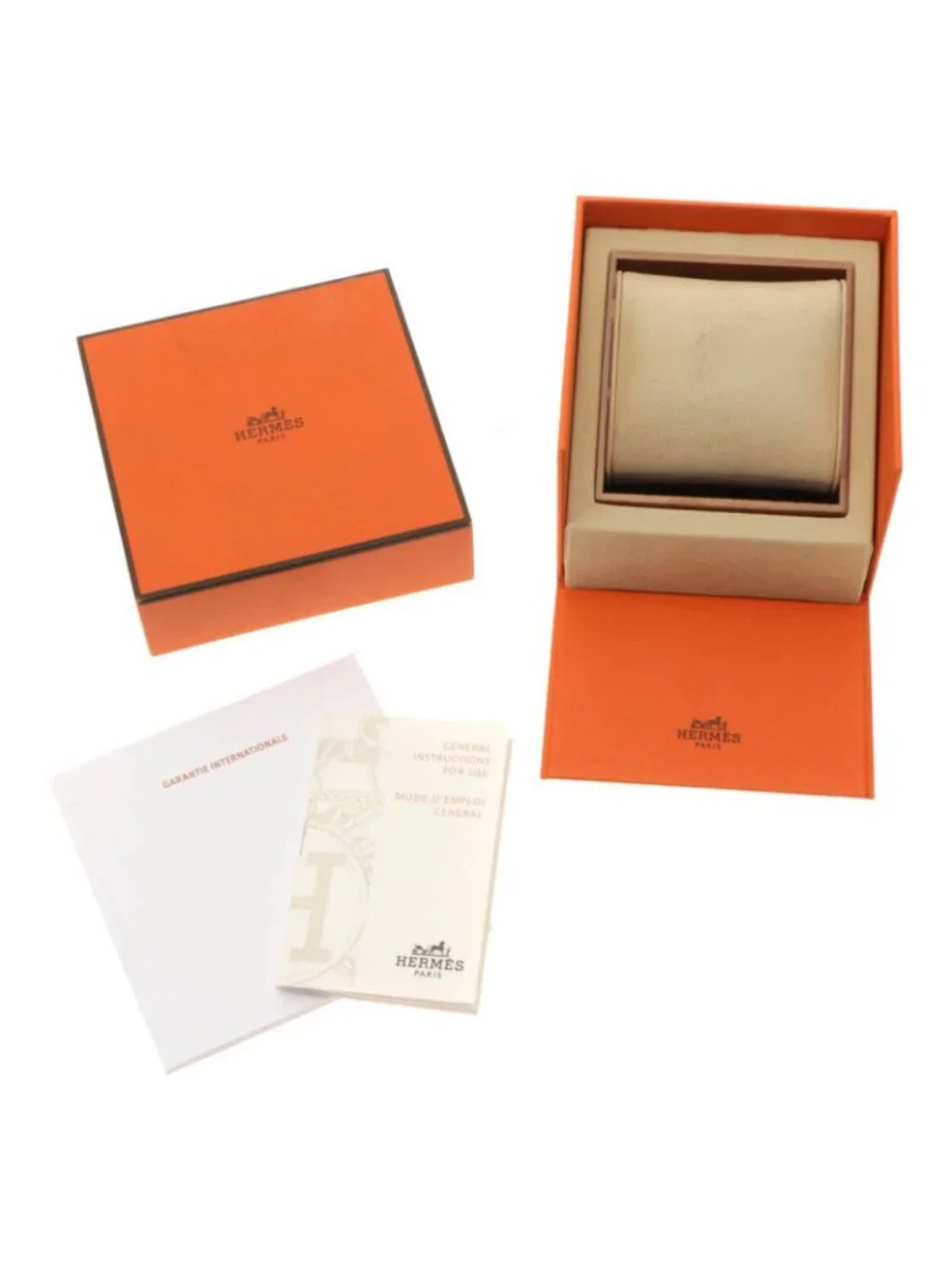Hermes Medor Tour Watch SS Stainless Steel Leather Strap Silver Dial Quartz